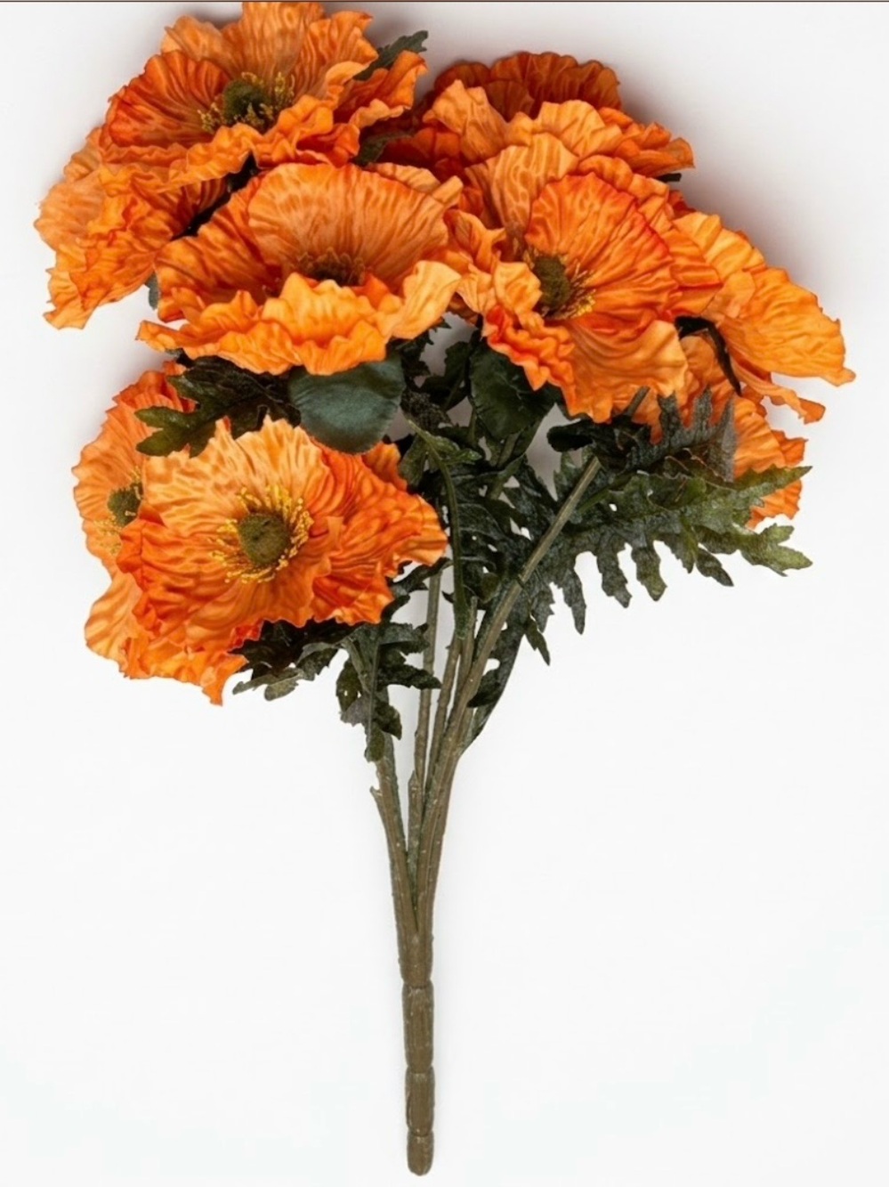 Orange Faux Poppy Floral Arrangement